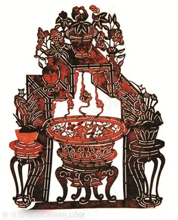 花坛鲜花皮影戏中国风图片 花坛鲜花皮影戏中国风图片