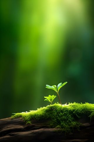 树苗小草阳光摄影