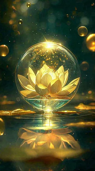 夏季白莲花在水中，水珠露珠阳光，夏至小暑大暑