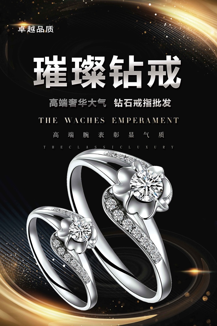 珠宝海报展板psd模版下载