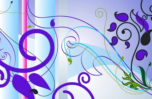 紫色浪漫风简约梦幻插画插图水墨油画名片海报背景图片素材