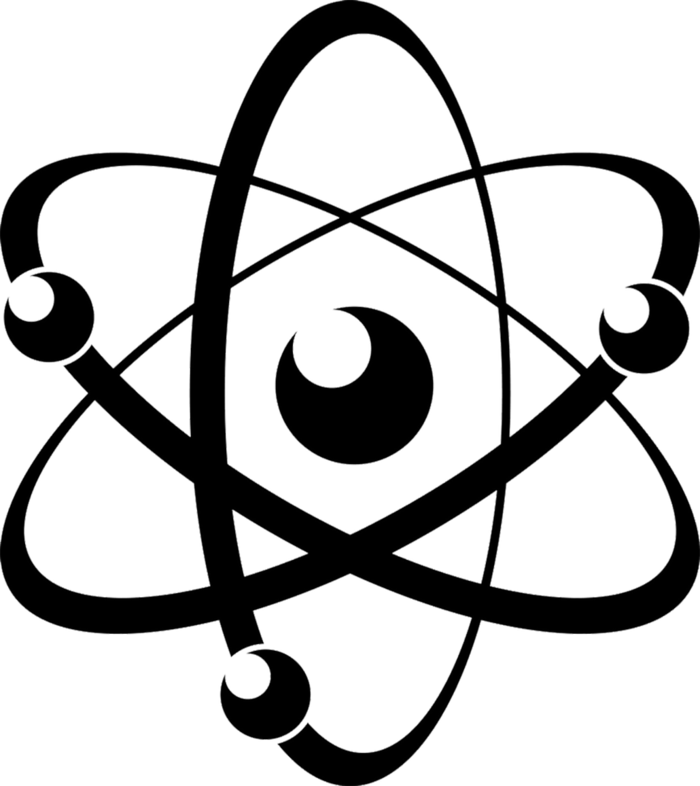 黑色原子运行轨迹剪影科技kv主视觉素材