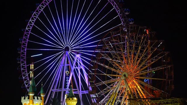 摩天轮, 游乐园, 乐趣, 骑, 车轮, 公平的, 狂欢