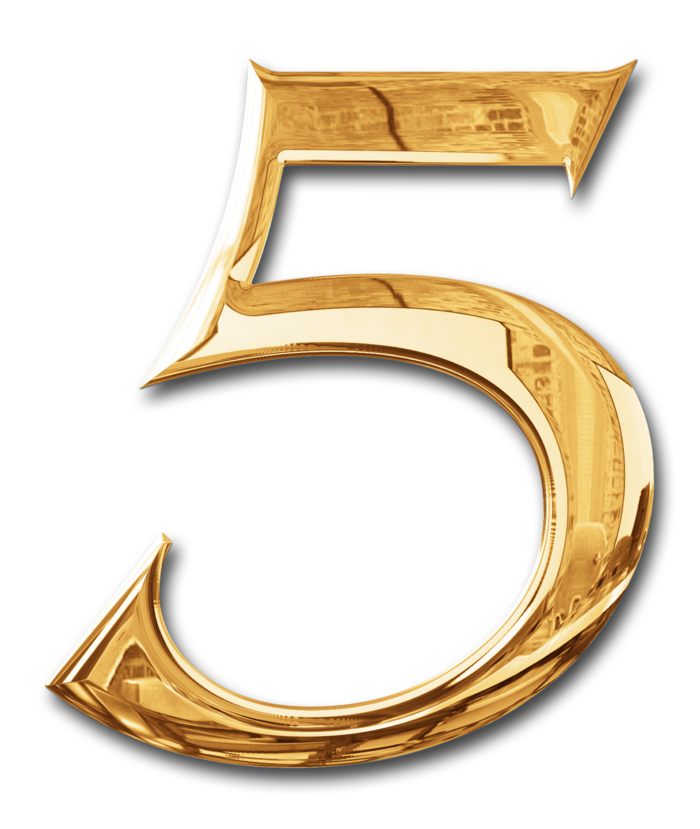 金属质感 PNG 烙金 数字