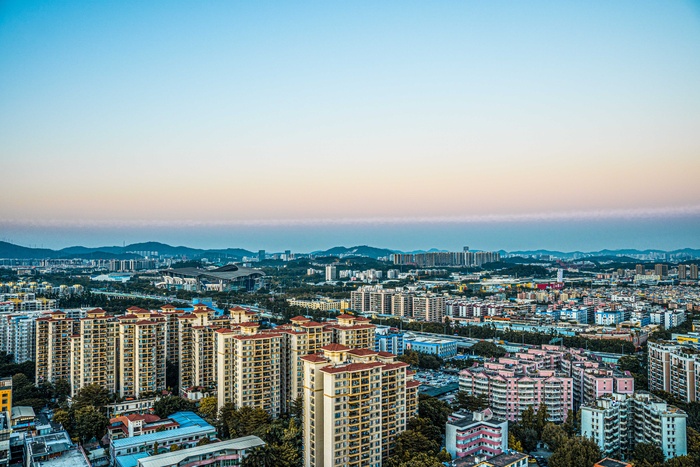 城市风光老居民楼