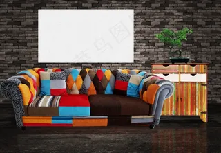 房间沙发摆放图片