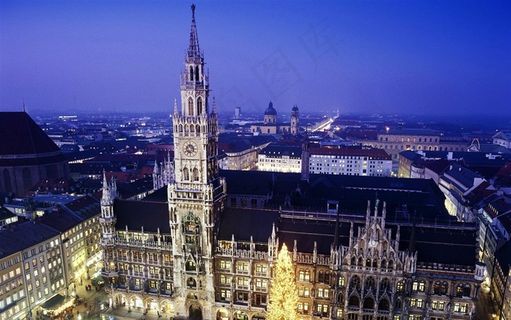 欧洲建筑风景画