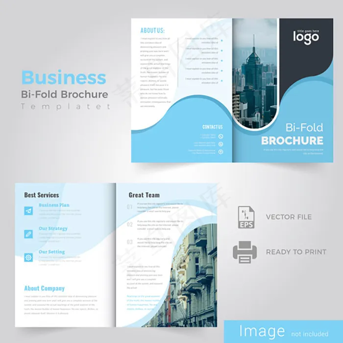 高清矢量  折页文件eps,ai矢量模版下载