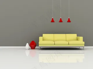 黄色沙发家居图片下载