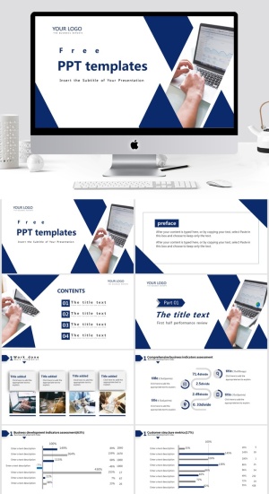 现代清新PPT模板预览图