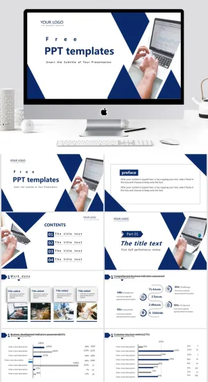现代清新PPT模板预览图