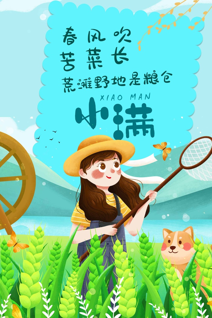 小满 小满海报psd模版下载