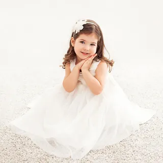 外国小女孩粉色可爱小公主裙(2)