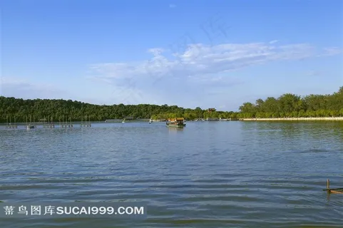 颐和园湖泊摄影素材