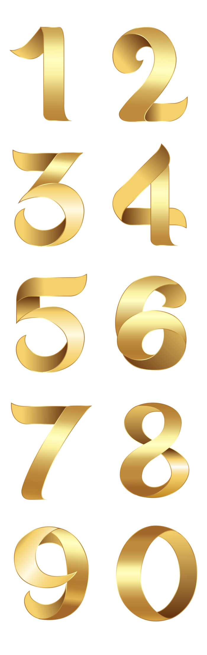 金子数字素材免扣