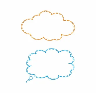 矢量云朵对话框