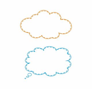 矢量云朵对话框