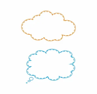 矢量云朵对话框