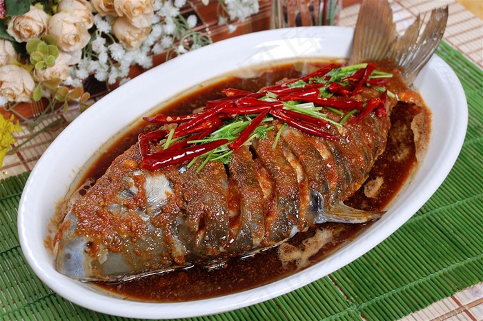 金牌鲤鱼红烧鲤鱼美食素材