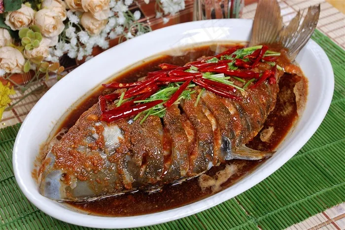 金牌鲤鱼红烧鲤鱼美食素材