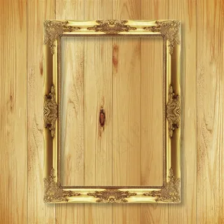 装在木板上的金色欧式高档画框 装在木板上的金色欧式高档画框