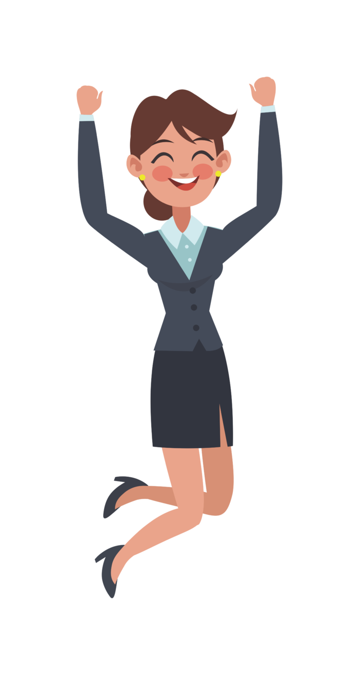 商务 人士 开心 的跳着