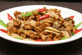 野山菌炒鸭片22元