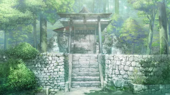 绿色小亭壁纸983