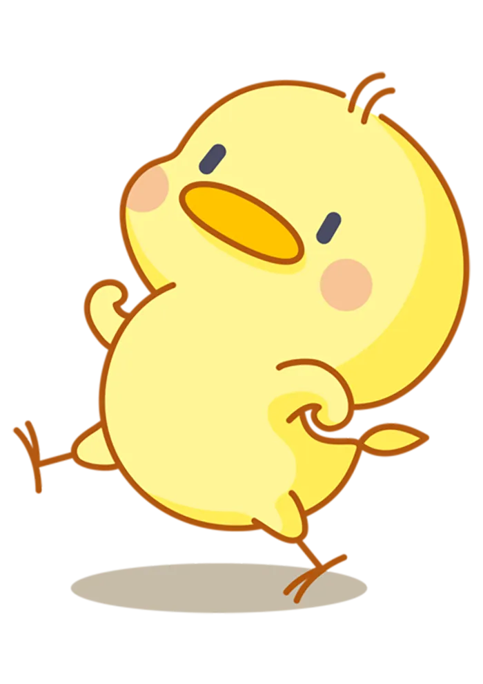 小鸭子简笔黄色