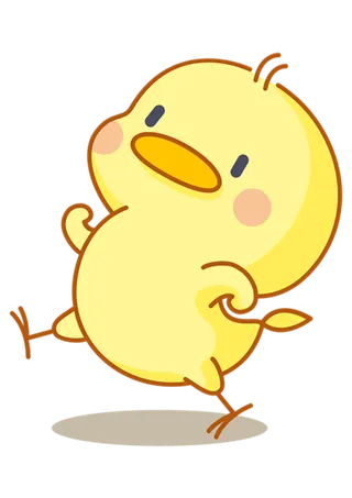 小鸭子简笔黄色