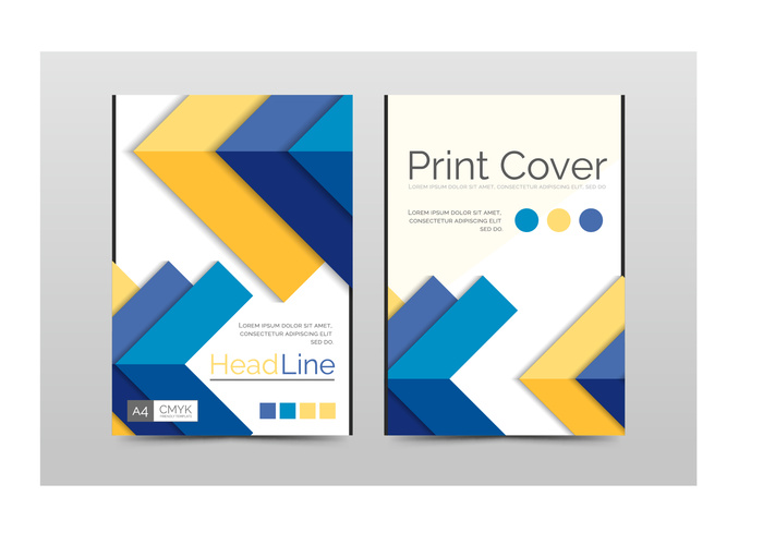 抽象矢量彩色时尚年度宣传册设计