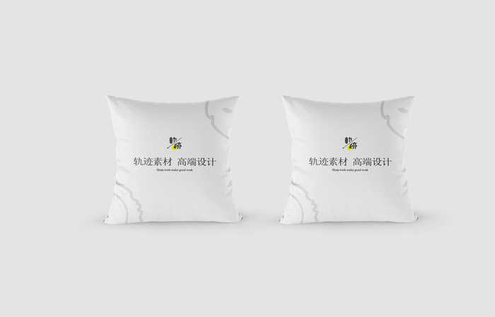 高端文创艺术品牌靠垫VI样机psd模版下载