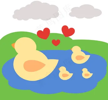 小鸭子幼儿卡通画图片 小鸭子幼儿卡通画图片