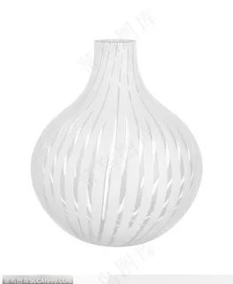 玻璃艺术-白色的玻璃花瓶