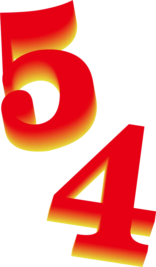 54青年节海报立体文字