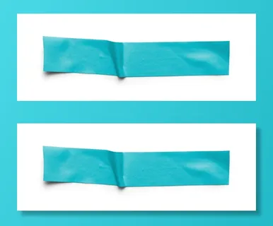 一条不平滑的长不干胶贴实拍素材