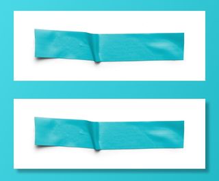 一条不平滑的长不干胶贴实拍素材