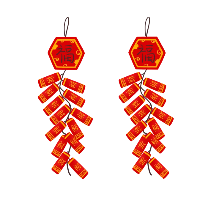 红色烟花爆竹免扣素材