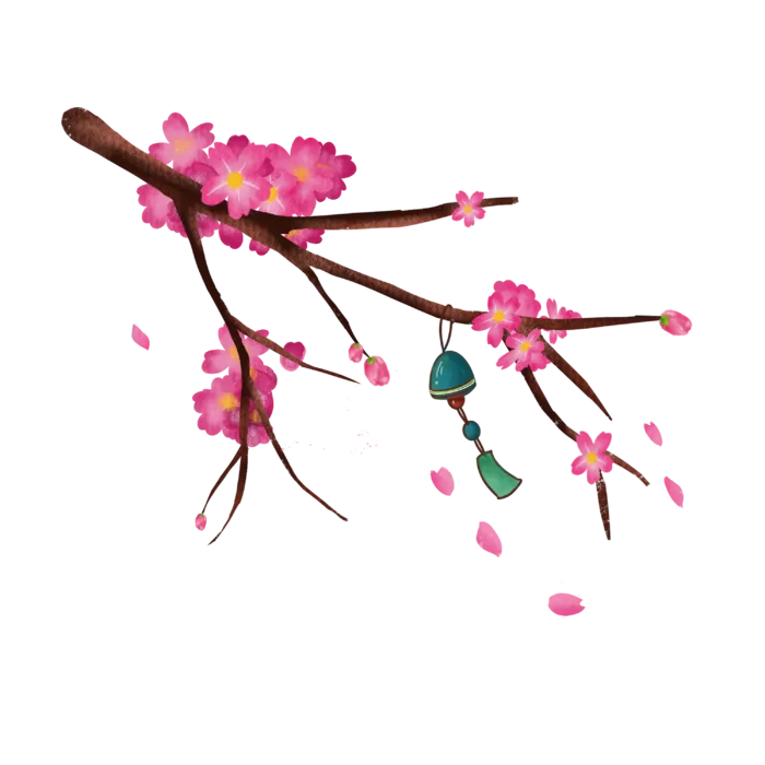 春天浪漫粉红色樱花手绘樱花梅花桃花花朵图片PNG免扣素材