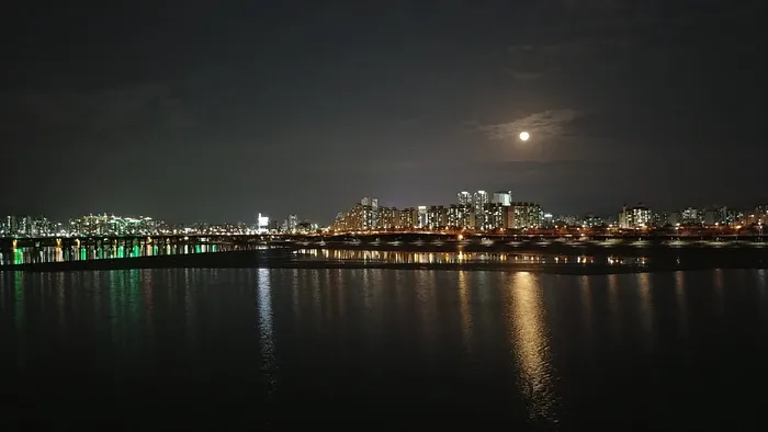 高清唯美城市夜景海边夜景