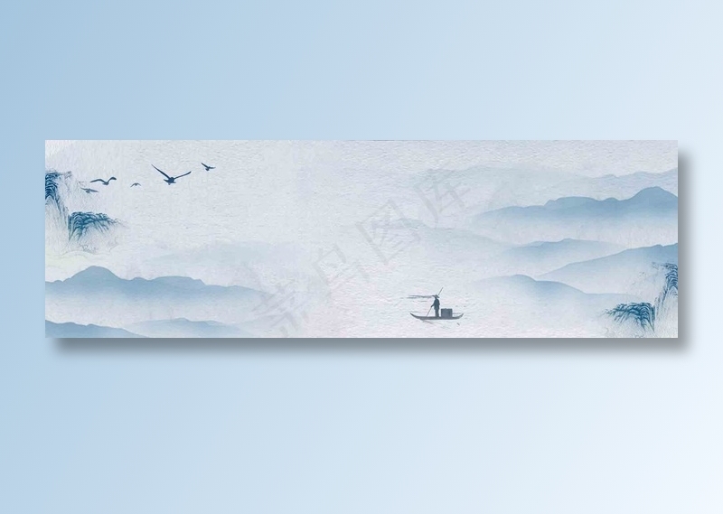 复古中国风古风国画水墨画背景素材