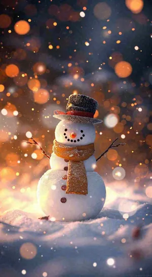 冬天雪地下雪戴帽子的雪人,可爱温暖小雪大雪冬至立冬 冬天雪地下雪戴帽子的雪人,可爱温暖小雪大雪冬至立冬