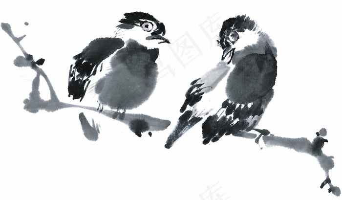国画鸟高清jpg素材