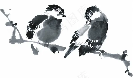 国画鸟高清jpg素材