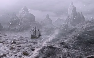 冬天高山背景风景