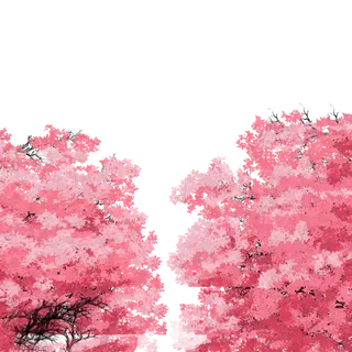 春天浪漫粉红色樱花手绘樱花梅花桃花花朵图片PNG免扣素材