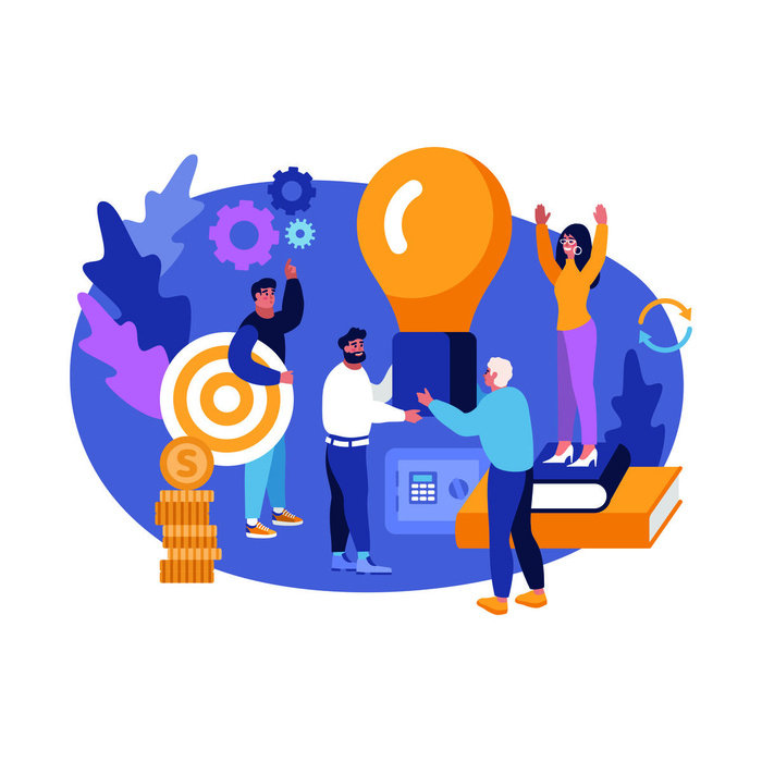 扁平化人物场景办公互联网等距ai矢量设计网页海报UI素材插画