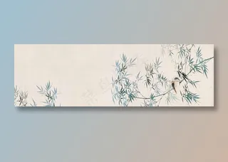 中国风水墨banner海报背景