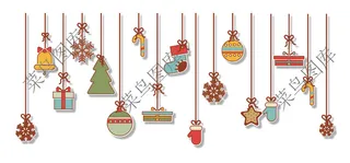 圣诞节礼物元素矢量图