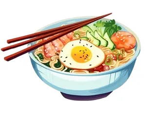 美食鸡蛋西红柿面条免抠